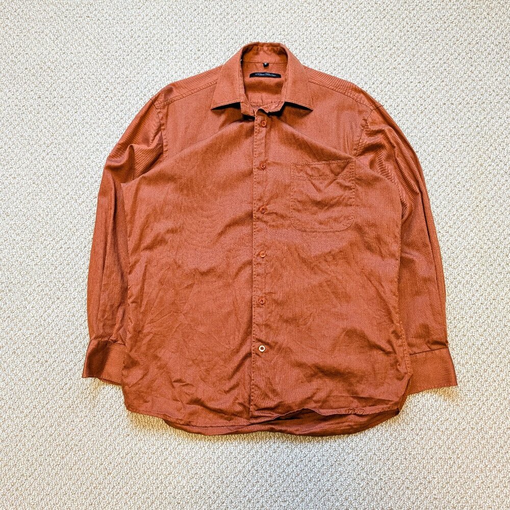 Klauss Boehler Button Up Dress Shirt Men's 15.5 R Copper